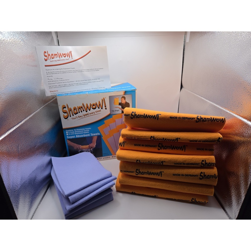 Original ShamWow Towels With Box - 7 Large, 6 Small Germany "As Seen On TV"